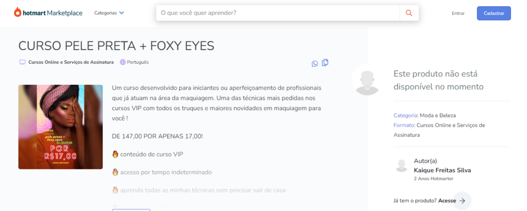 Curso Pele Preta + Foxy Eyes